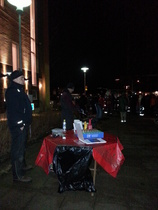 Masalan joulukadun avajaisten perinteinen ITF Masalan makkaramyynti